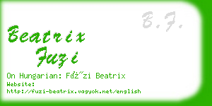 beatrix fuzi business card